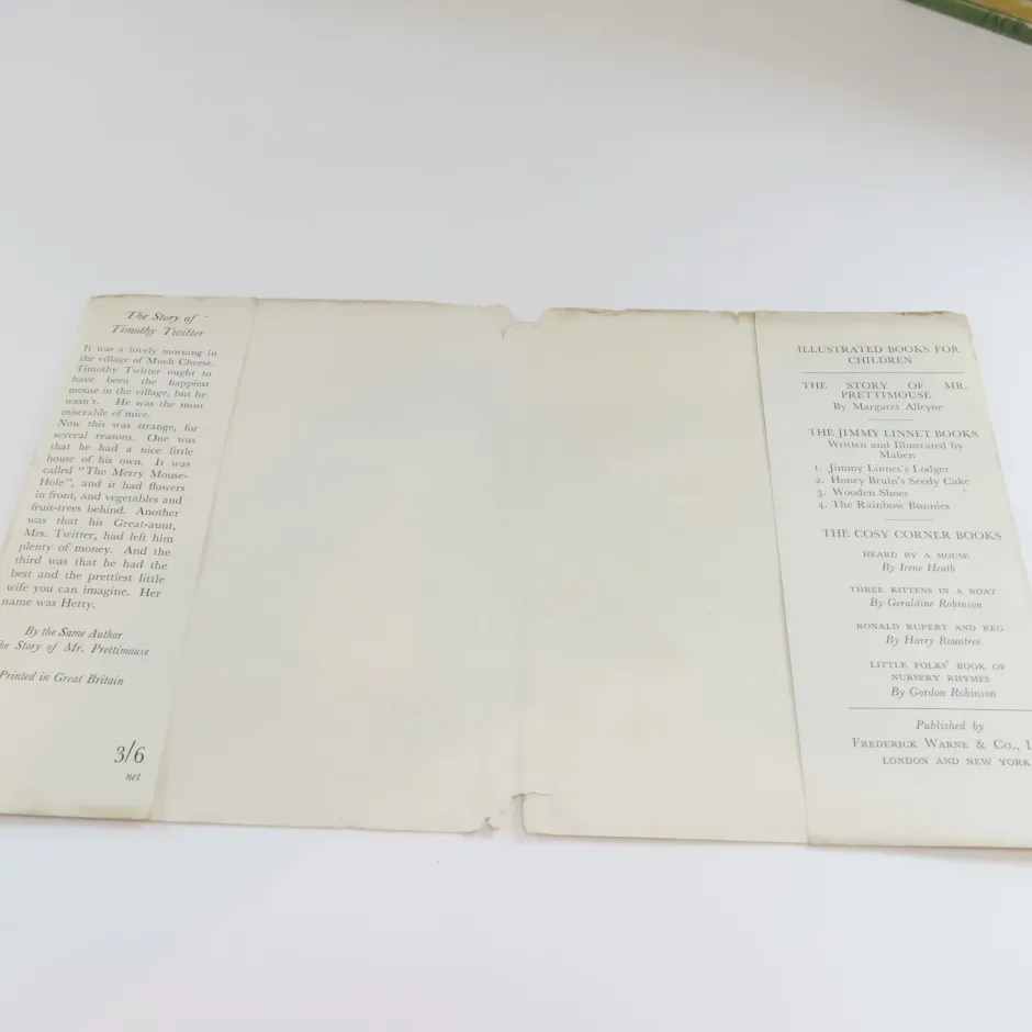 Cottontails Baby Vintage|VINTAGE children's book - The Story of Timothy Twitter (first edition, 1946)