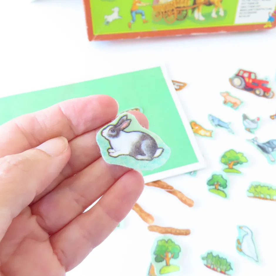 Cottontails Baby Vintage|VINTAGE Fuzzy-Felt play set - Farm