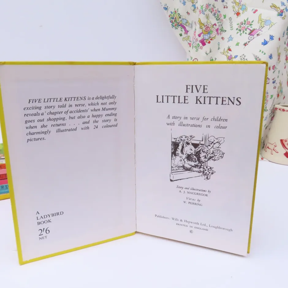 Cottontails Baby Vintage|VINTAGE Ladybird book - Five Little Kittens (1966)