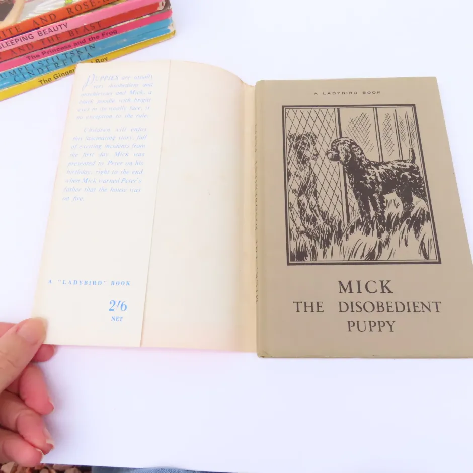 Cottontails Baby Vintage|VINTAGE Ladybird book - Mick the Disobedient Puppy with DJ (late 1950s)