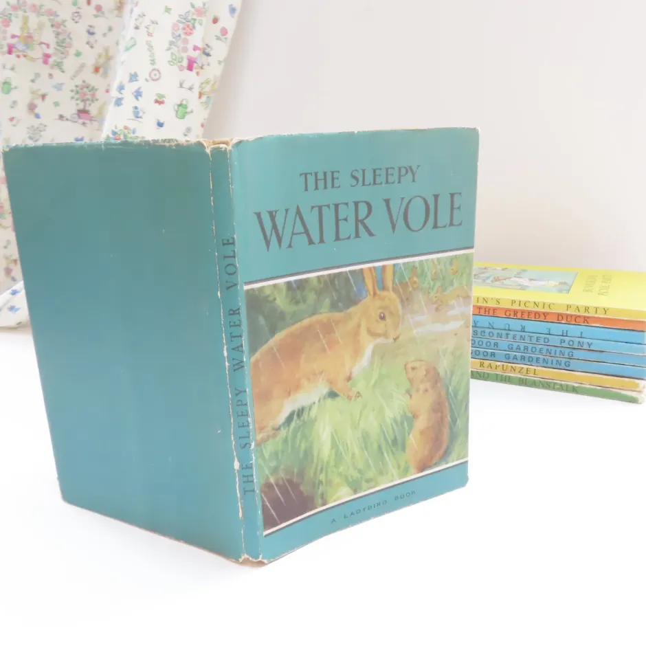Cottontails Baby Vintage|VINTAGE Ladybird book - The Sleepy Water Vole with DJ (late 1950s)