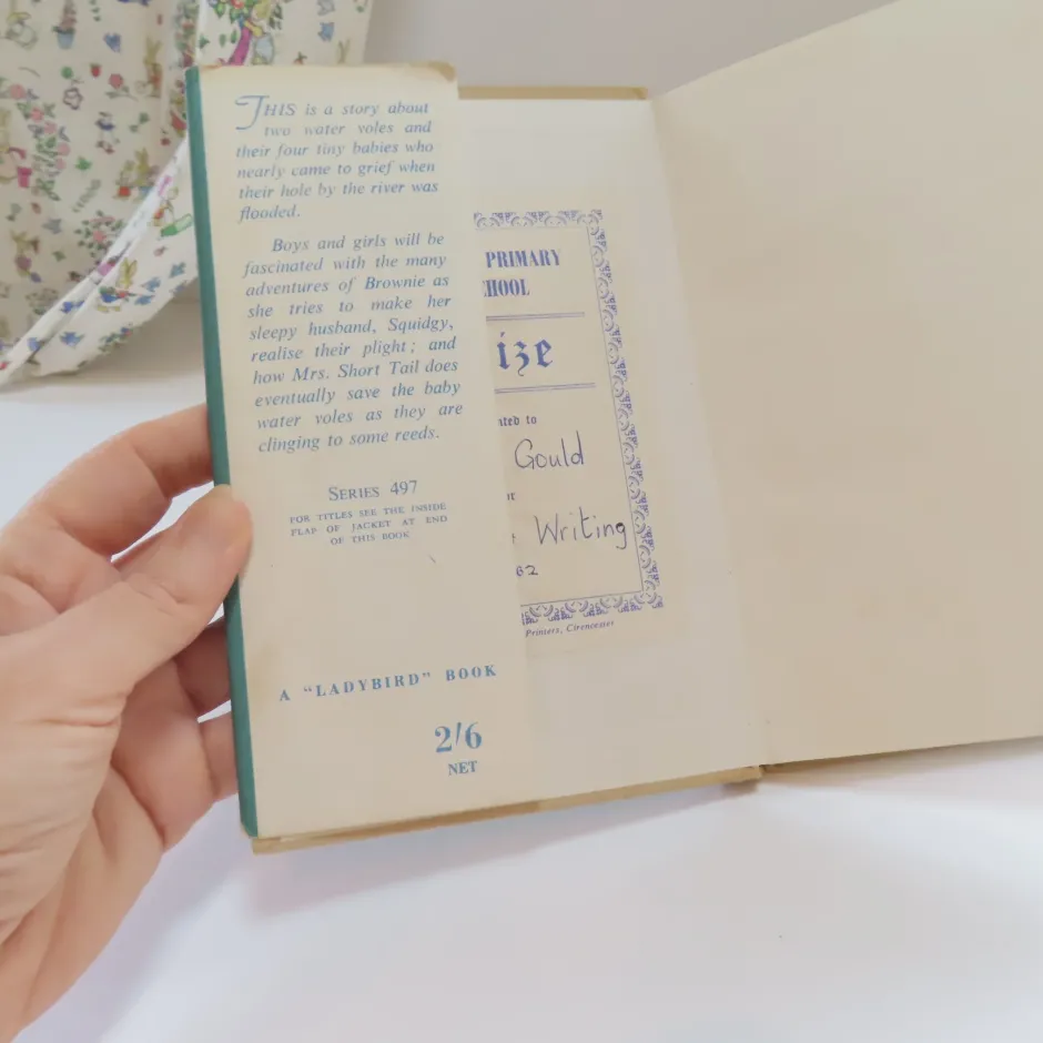 Cottontails Baby Vintage|VINTAGE Ladybird book - The Sleepy Water Vole with DJ (late 1950s)