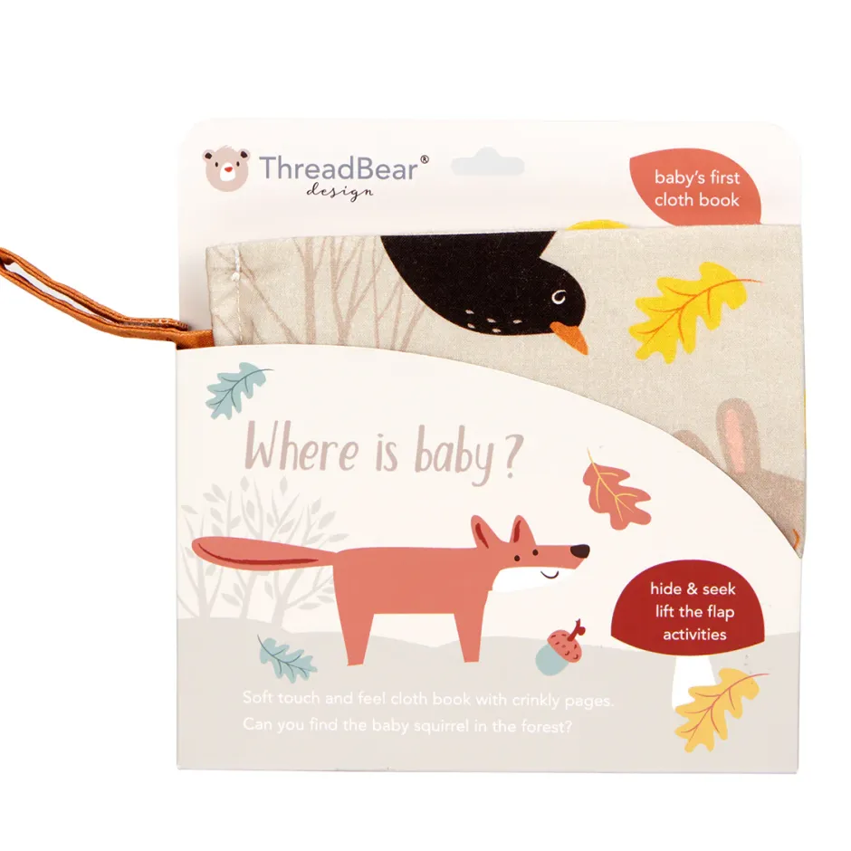 Cottontails Baby Musical & Activity|Musical & Activity|Where is Baby? Woodland crinkly cloth book