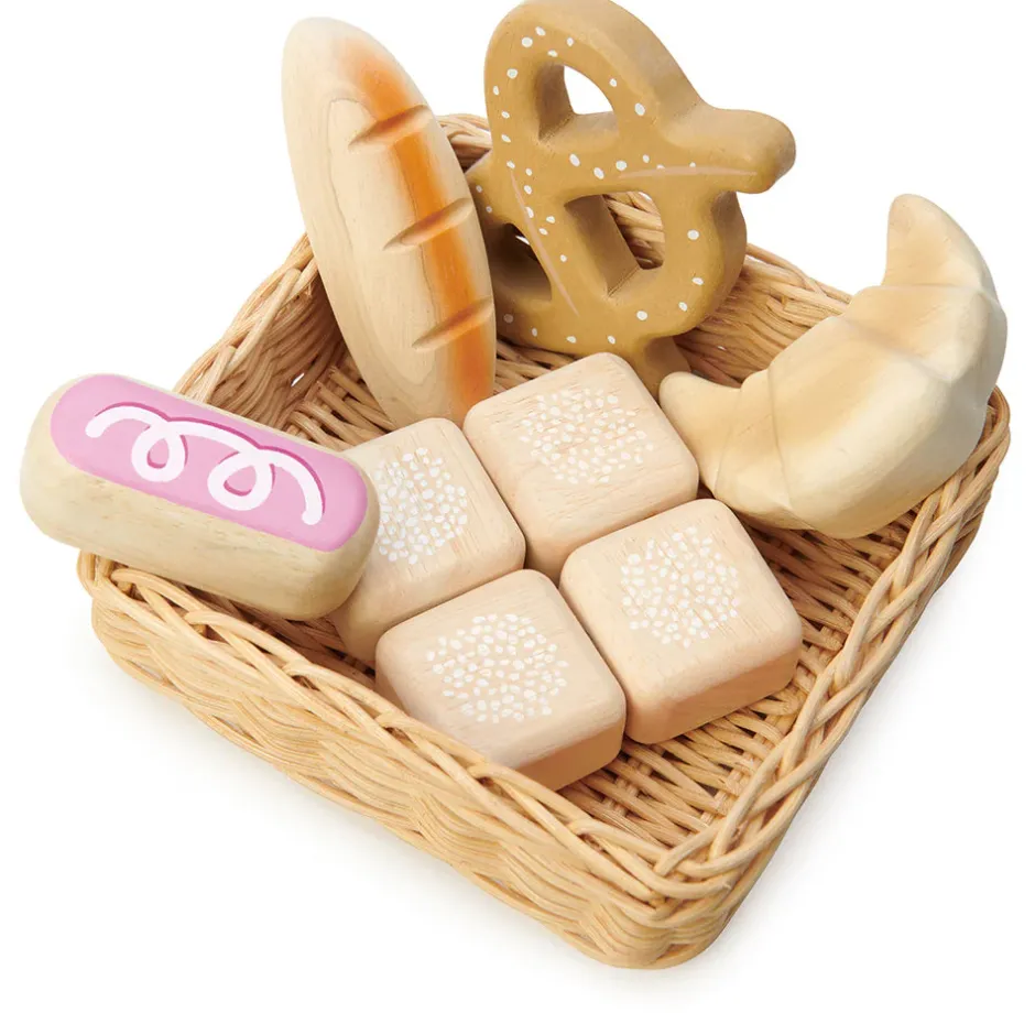 Cottontails Baby Little Kitchen|Wooden Toys|Wicker Bread Basket