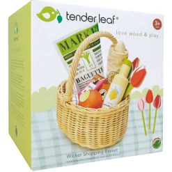 Cottontails Baby Little Kitchen|Wooden Toys|Wicker Shopping Basket