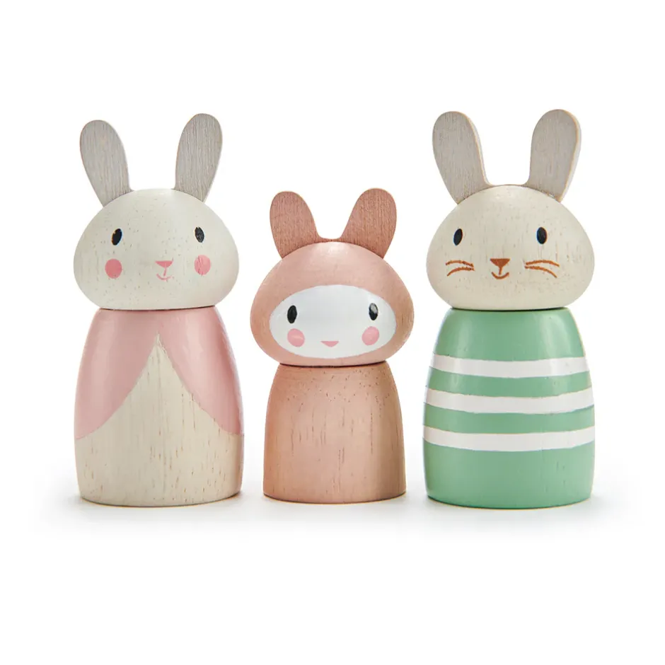 Cottontails Baby Wooden Bunnies|Wooden Toys|Wooden Bunny Family